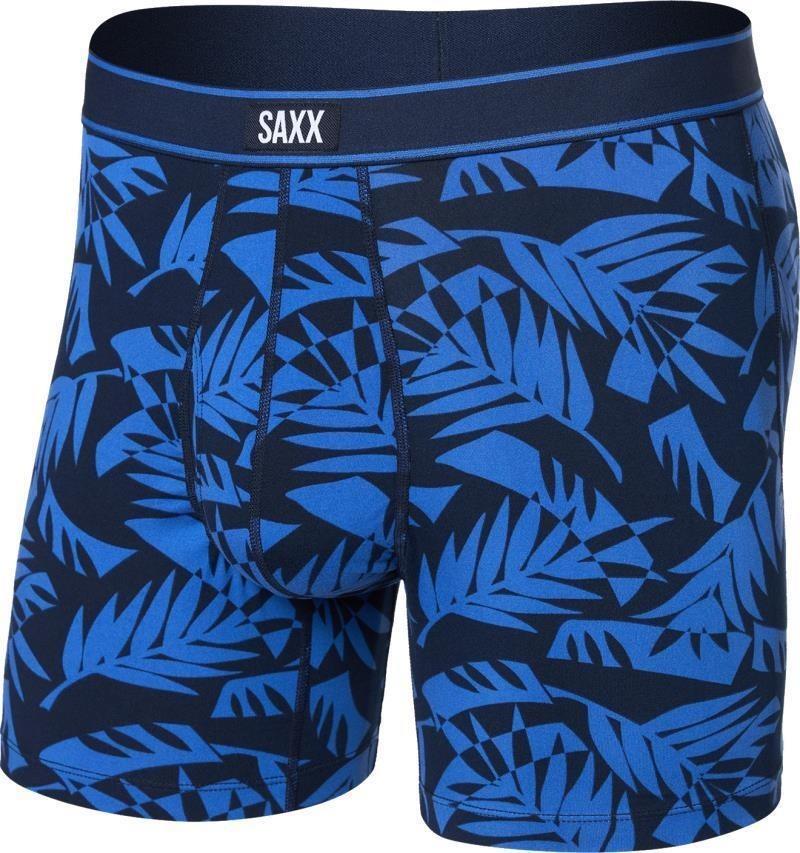 Daytripper Comfort Stretch Boxer Briefs w/ Fly, 5" Inseam - Mens - palm frond-maritime 1