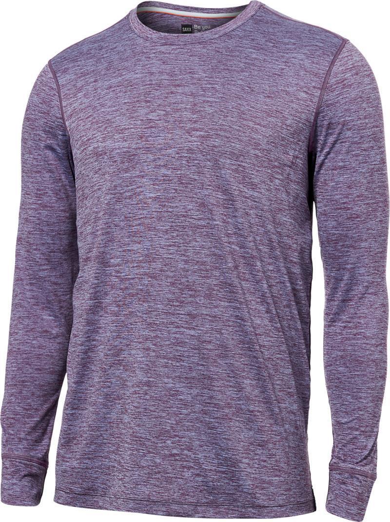 DropTemp All Day Cooling LS Crew - Mens - Periwinkle Heather 1