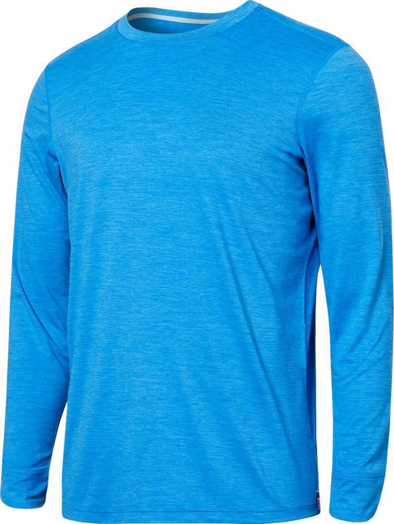 DropTemp All Day Cooling LS Crew - Mens - Racer Blue Heather 1