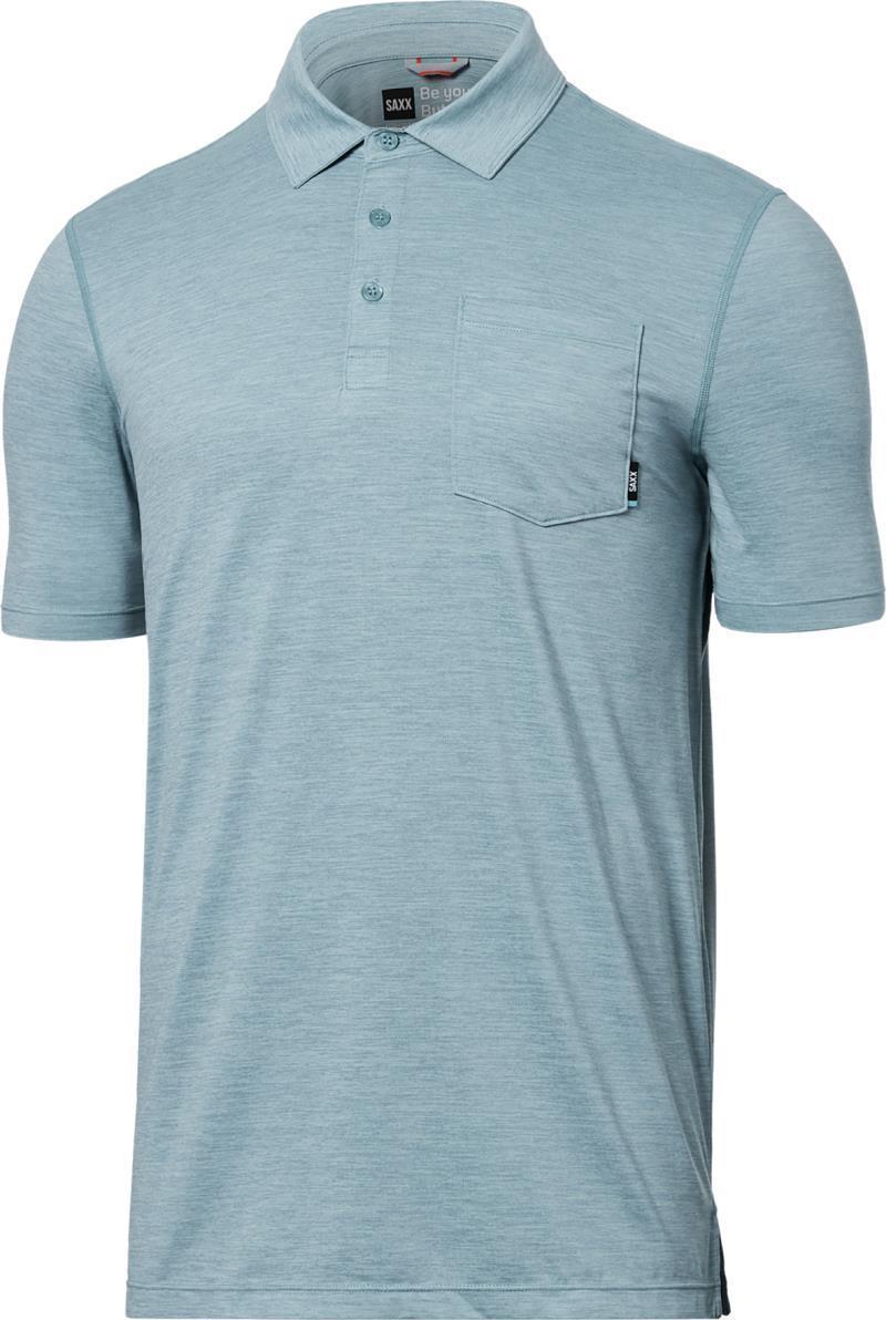 DropTemp All Day Cooling Polo - Mens - Light Aqua Heather 1