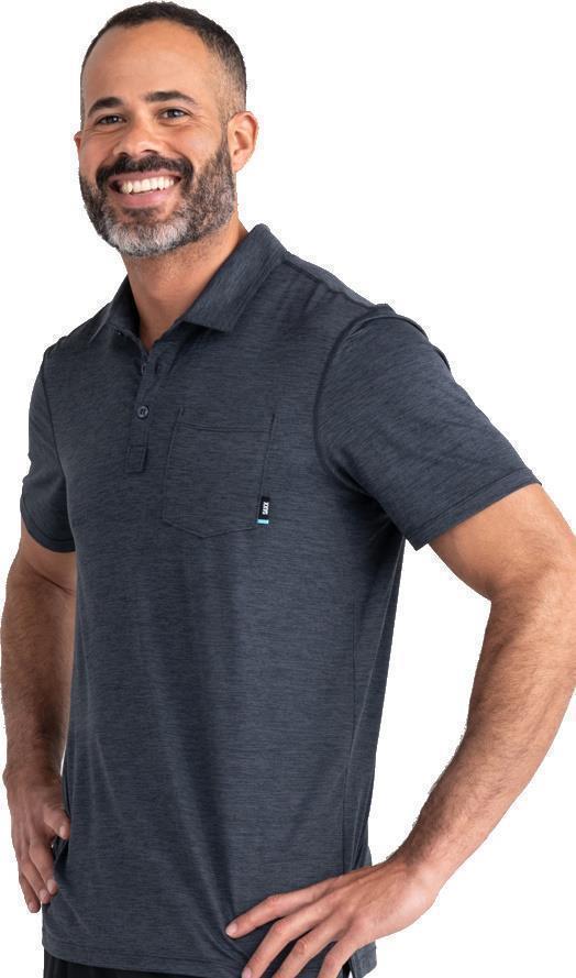 DropTemp All Day Cooling Polo - Mens - Turbulence Heather 3