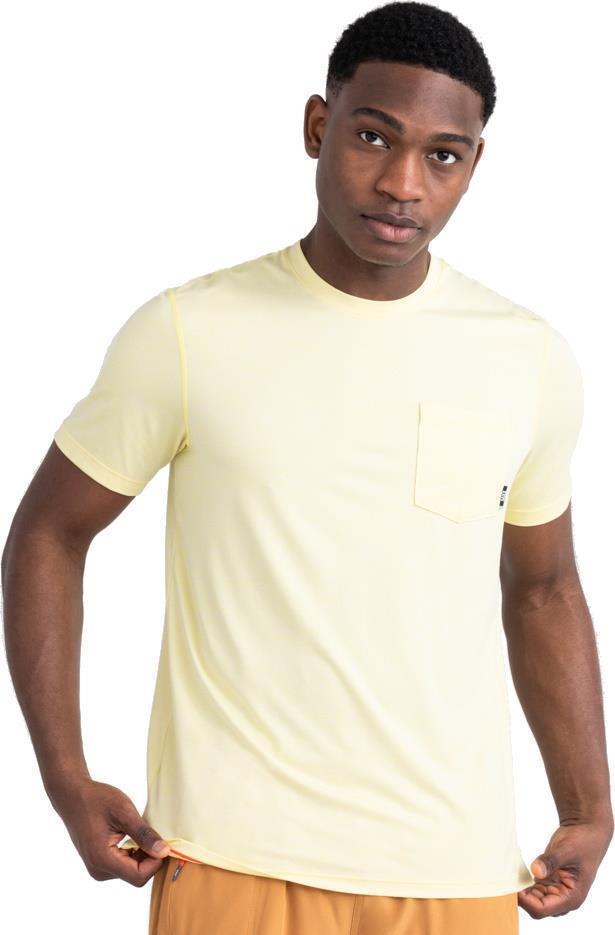 DropTemp All Day Cooling SS Pocket Tee - Mens - Lemon Twist Heather 3