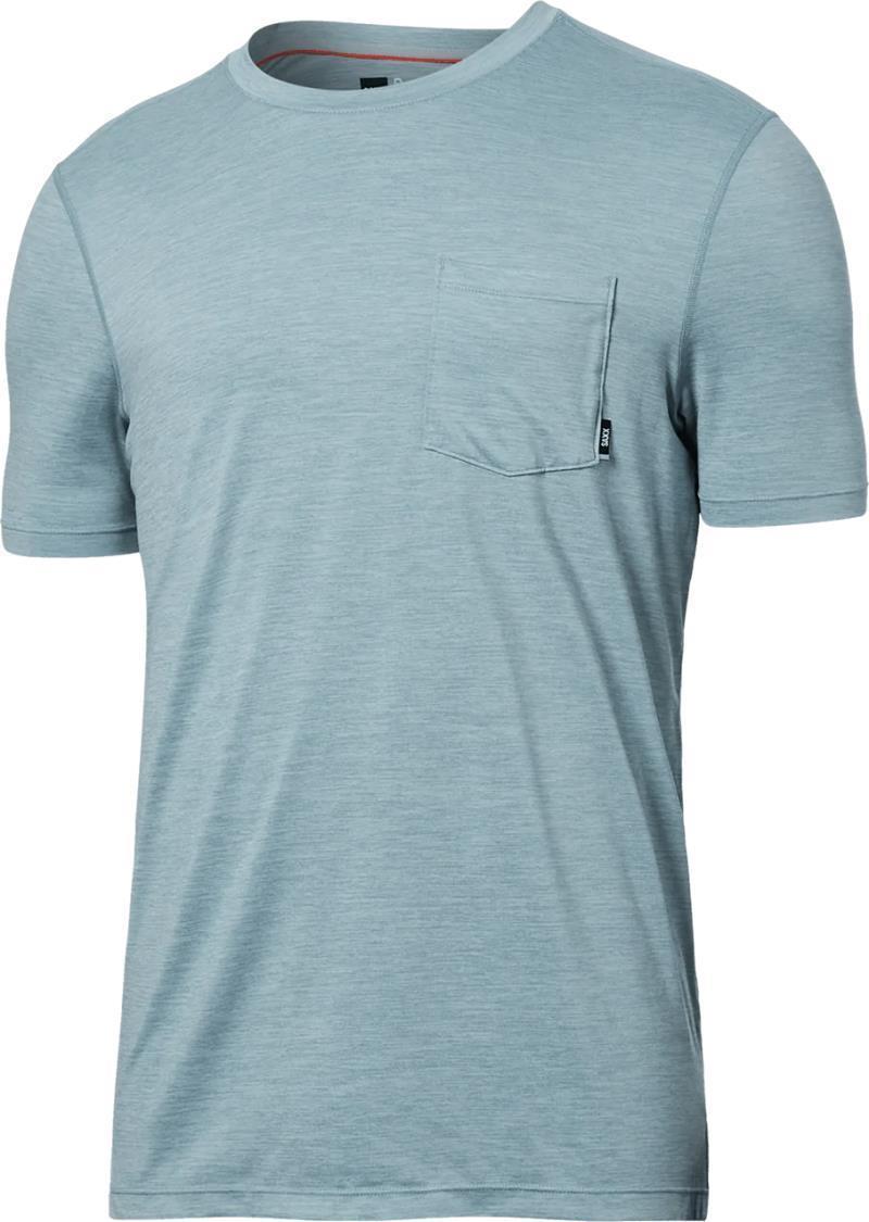 DropTemp All Day Cooling SS Pocket Tee - Mens - Light Aqua Heather 1