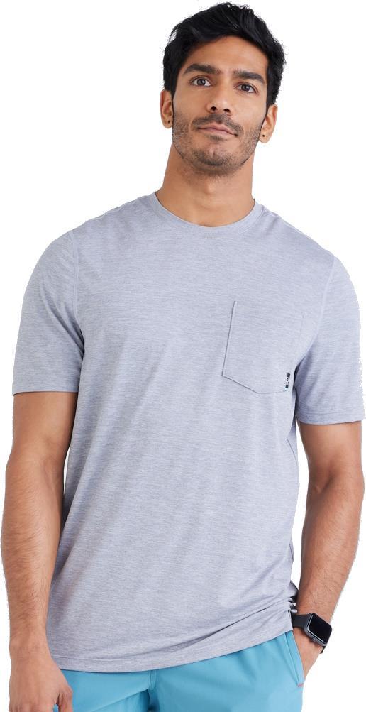 DropTemp All Day Cooling SS Pocket Tee - Mens - Tradewinds Heather 1
