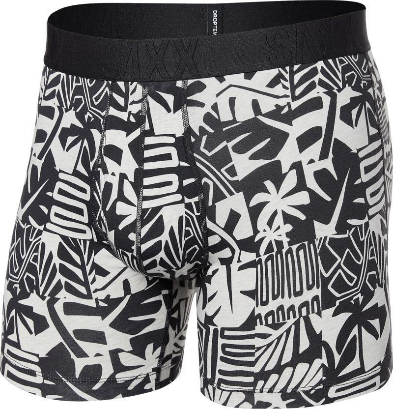 DropTemp Cooling Cotton Boxer Brief Fly, 5" Inseam - Mens - Beach Tiles-Black 1