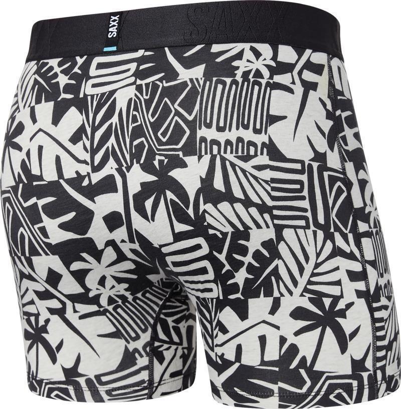DropTemp Cooling Cotton Boxer Brief Fly, 5" Inseam - Mens - Beach Tiles-Black 2