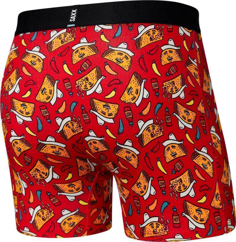 DropTemp Cooling Cotton Boxer Brief Fly, 5" Inseam - Mens - Tacqueria-Red 2
