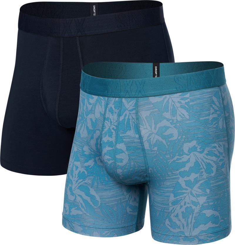 DropTemp Cooling Cotton Boxer Brief Fly, 5" Inseam - Mens - 2 Pack - Jungle Haze / Dark Ink 1