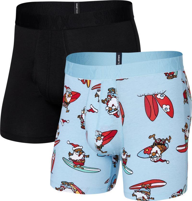 DropTemp Cooling Cotton Boxer Brief Fly, 5" Inseam - Mens - 2 Pack - Surfs Up / Black 1