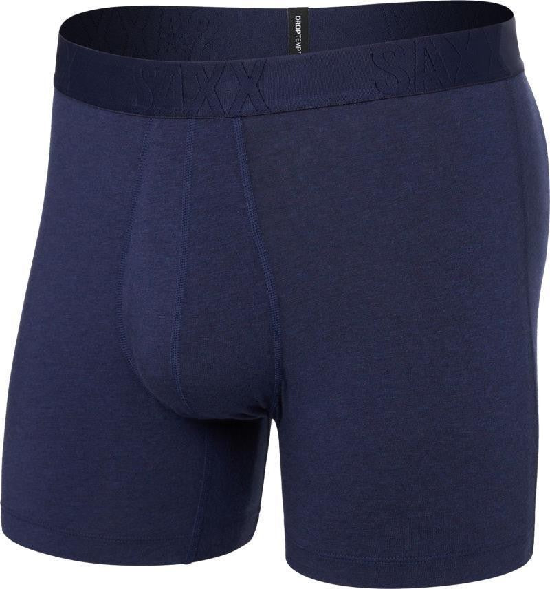 DropTemp Cooling Cotton Boxer Brief Fly, 5" Inseam - Mens - astro blue heather 1
