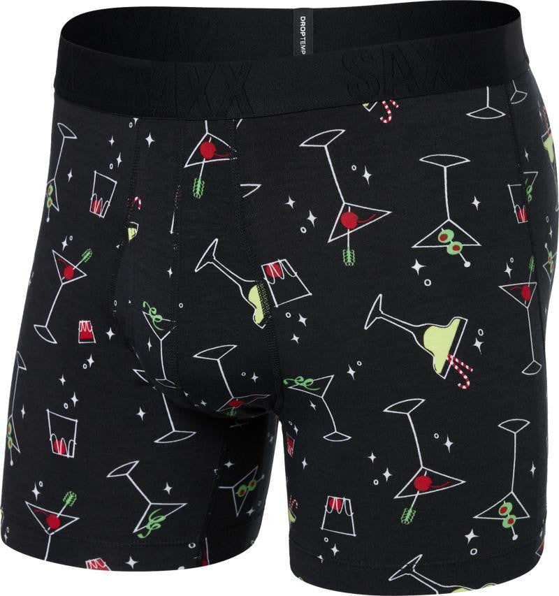 DropTemp Cooling Cotton Boxer Brief Fly, 5" Inseam - Mens - atomic happy hour-black 1