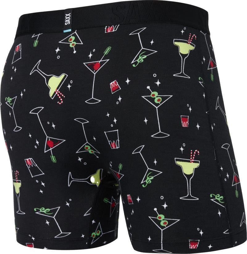 DropTemp Cooling Cotton Boxer Brief Fly, 5" Inseam - Mens - atomic happy hour-black 1