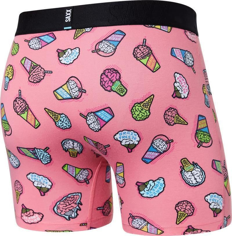 DropTemp Cooling Cotton Boxer Brief Fly, 5" Inseam - Mens - brain freeze-coral 1