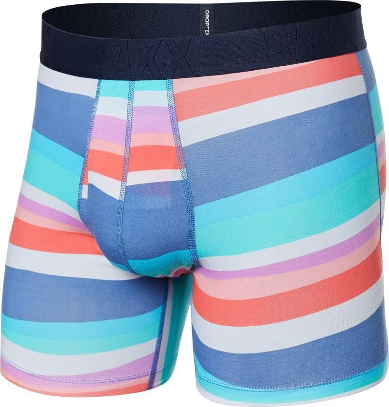 DropTemp Cooling Cotton Boxer Brief Fly, 5" Inseam - Mens - cutback stripe-multi 1