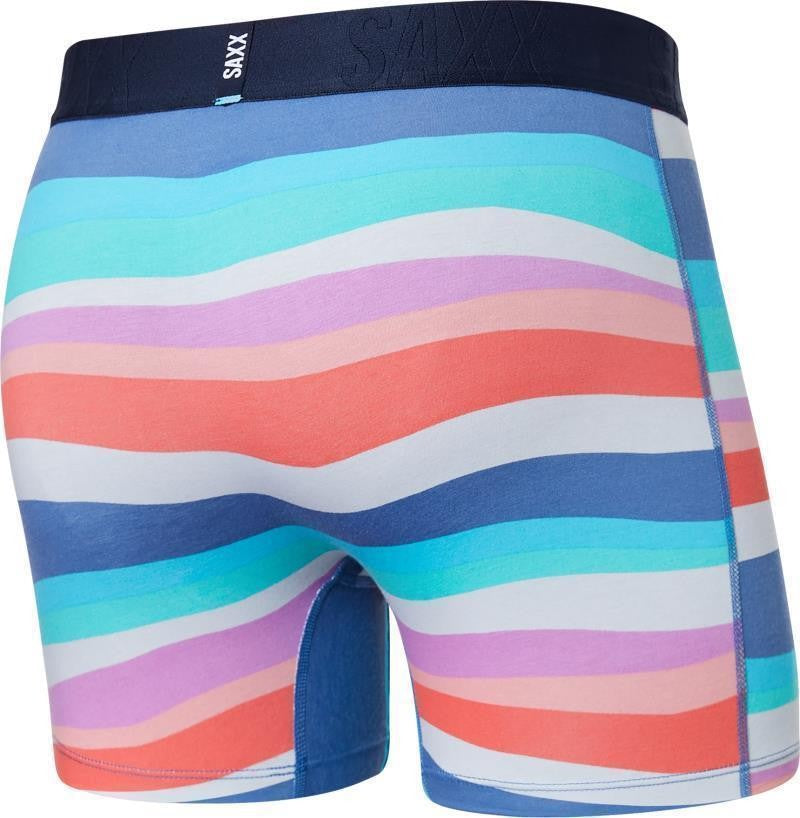 DropTemp Cooling Cotton Boxer Brief Fly, 5" Inseam - Mens - cutback stripe-multi 1