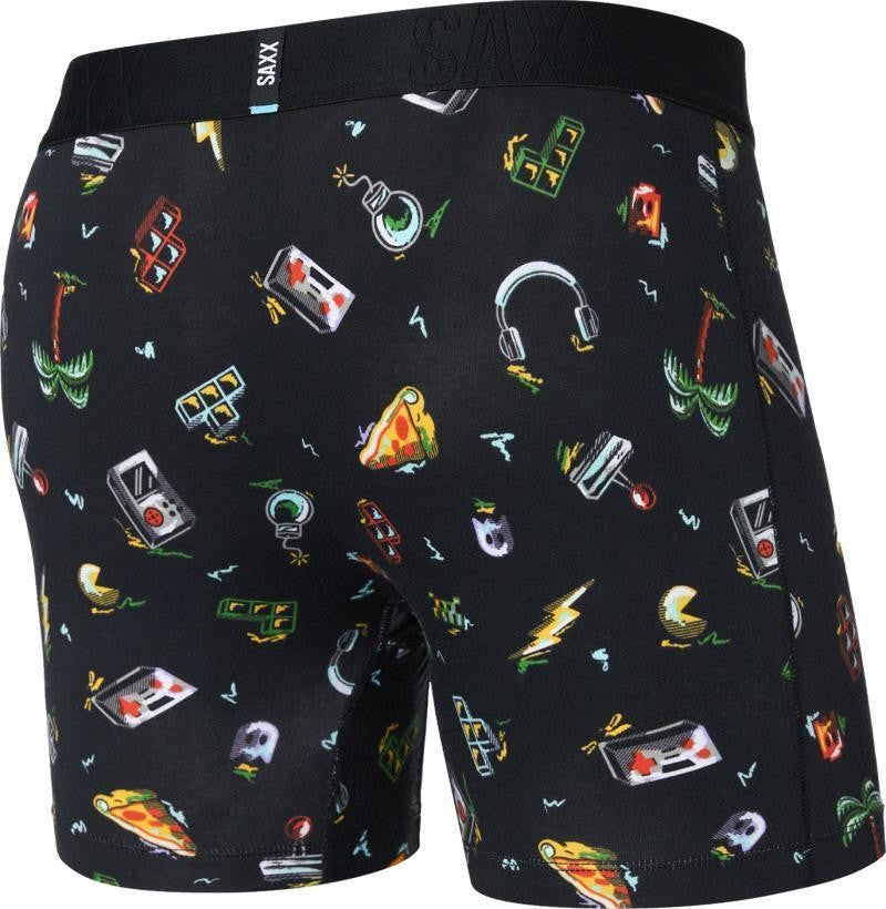 DropTemp Cooling Cotton Boxer Brief Fly, 5" Inseam - Mens - gamers paradise-black 1