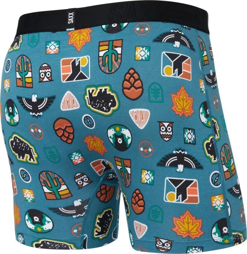 DropTemp Cooling Cotton Boxer Brief Fly, 5" Inseam - Mens - outside is in-hydro blue 1