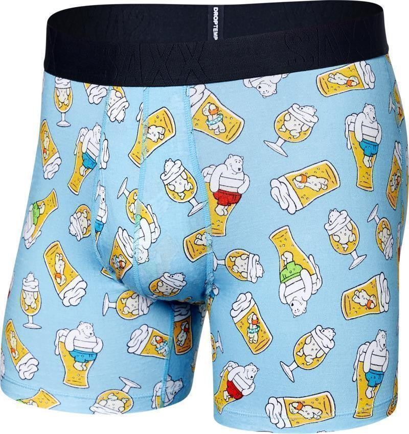 DropTemp Cooling Cotton Boxer Brief Fly, 5" Inseam - Mens - polar beers-blue 1