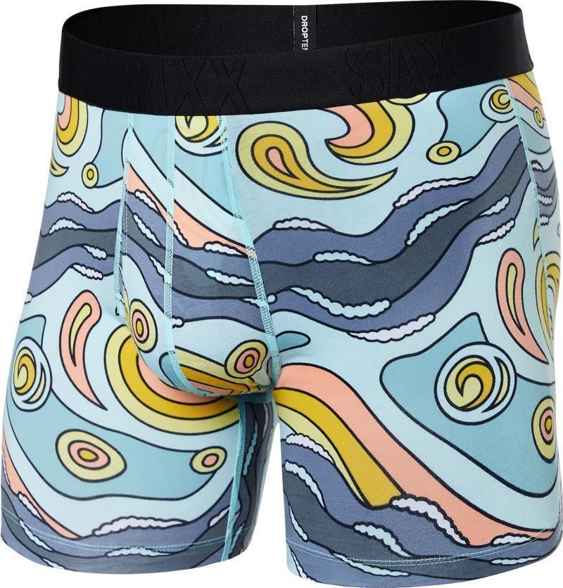 DropTemp Cooling Cotton Boxer Brief Fly, 5" Inseam - Mens - starry surf-light blue 1