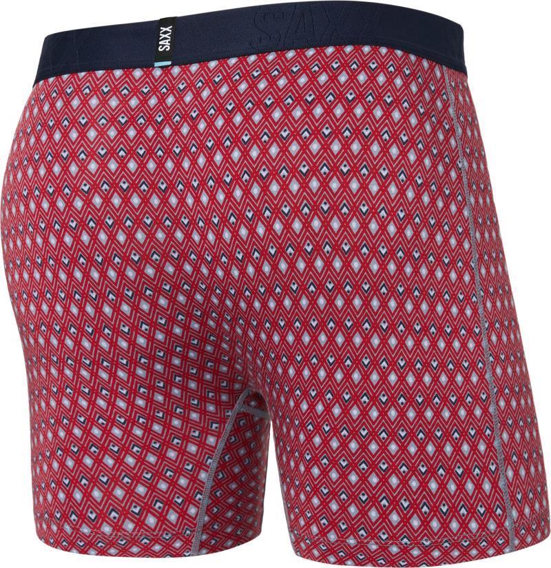 DropTemp Cooling Cotton Boxer Brief Fly, 5" Inseam - Mens - vintage geo-red 1
