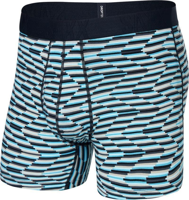 DropTemp Cooling Cotton Boxer Brief Fly, 5" Inseam - Mens - zig zag stripe-multi 1