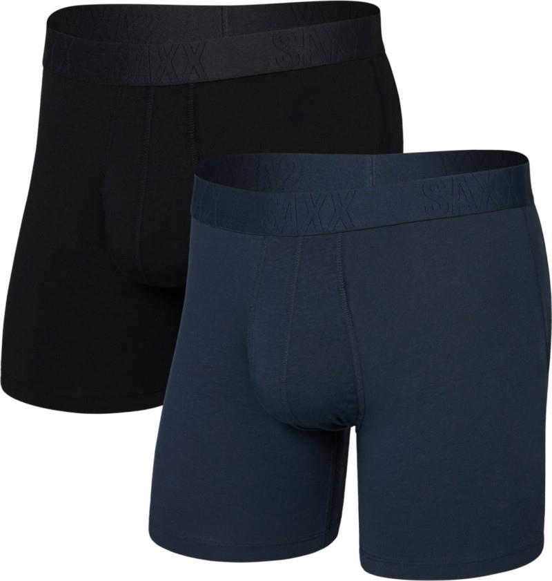 DropTemp Cooling Cotton Boxer Brief Fly, 6" Inseam - Mens - 2 Pack - dark ink / black 1