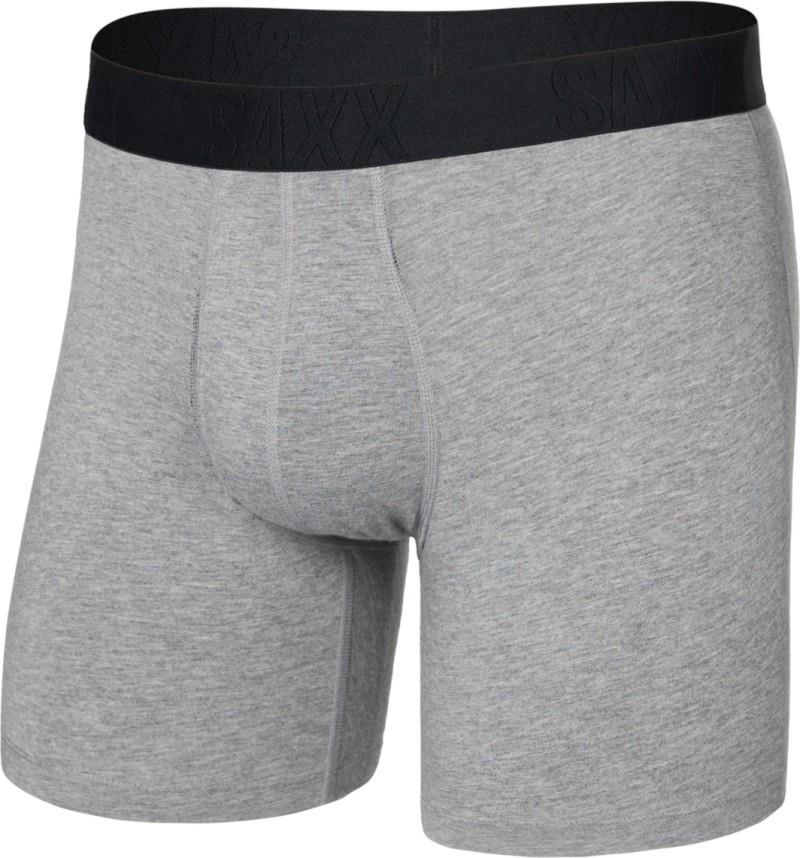 DropTemp Cooling Cotton Boxer Brief Fly, 6" Inseam - Mens - dark grey heather 1