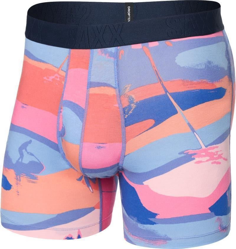 DropTemp Cooling Cotton Boxer Briefs w/ Fly, 5" Inseam - Mens - bright palmski-multi 1