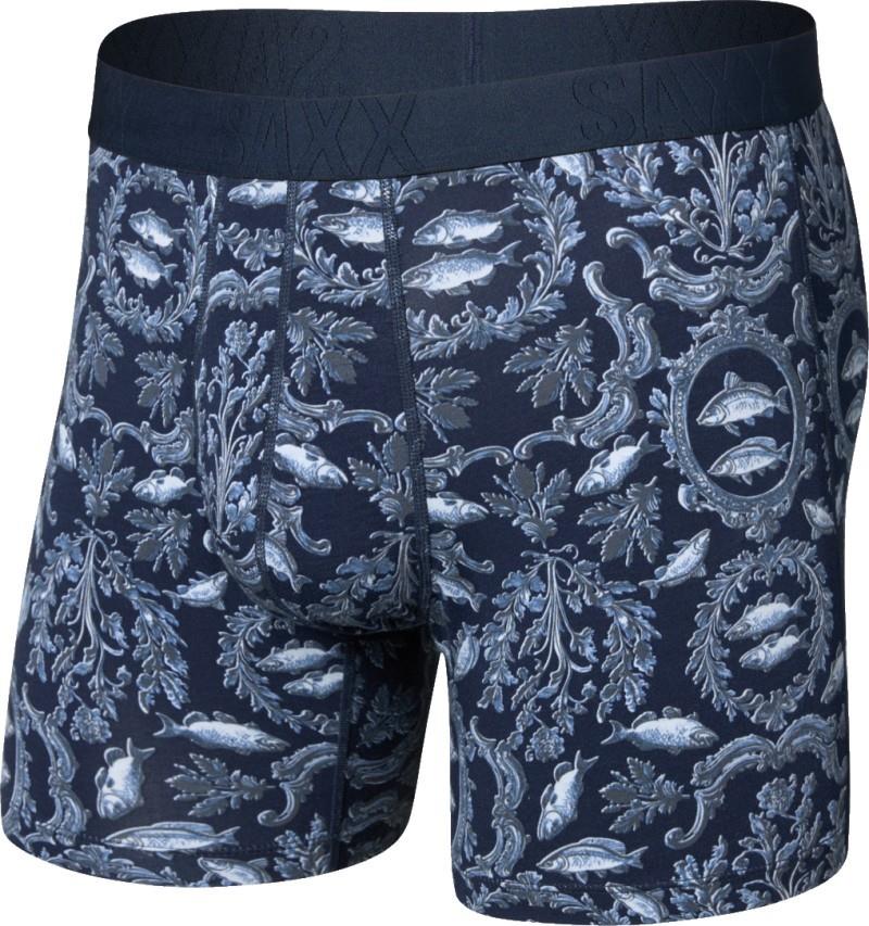 DropTemp Cooling Cotton Boxer Briefs w/ Fly, 6" Inseam - Mens - backsplash-dark ink 1