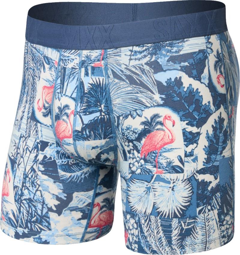 DropTemp Cooling Cotton Boxer Briefs w/ Fly, 6" Inseam - Mens - botanique-washed indigo 1