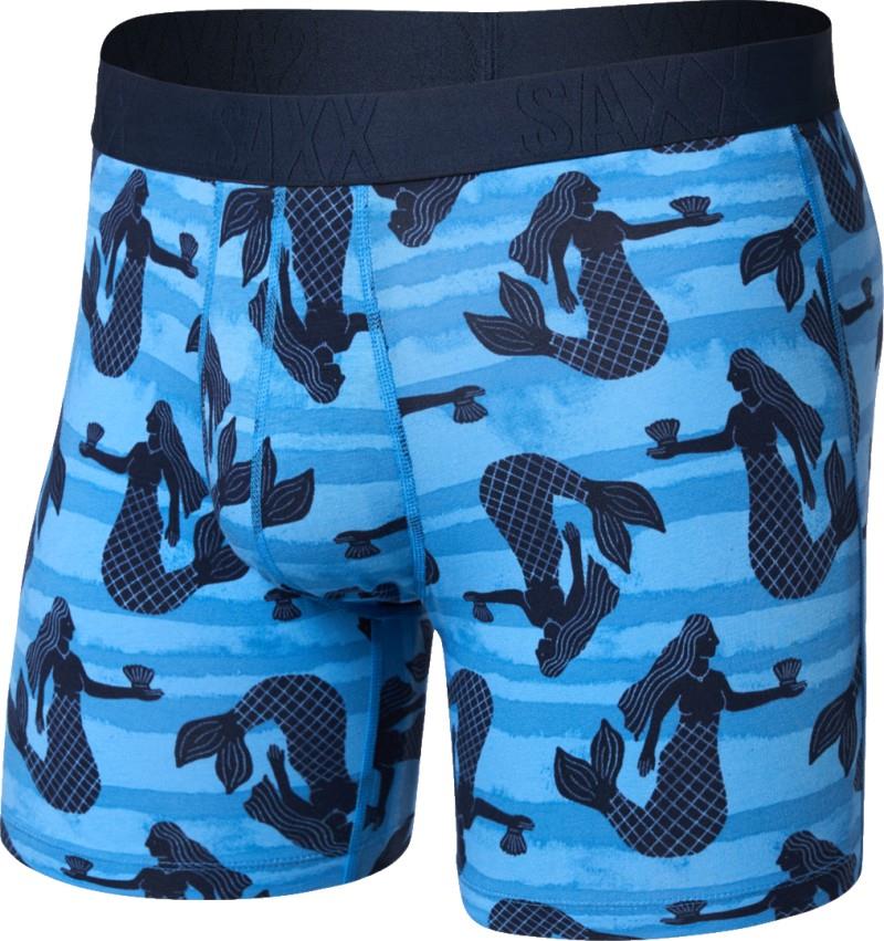 DropTemp Cooling Cotton Boxer Briefs w/ Fly, 6" Inseam - Mens - la sirena-blue 1