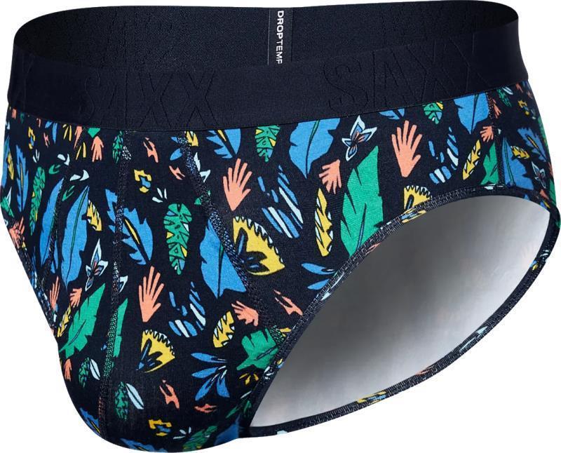 DropTemp Cooling Cotton Brief Fly - Mens - Pop Flora-Blue 1