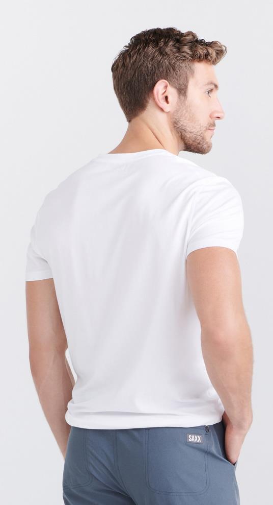 DropTemp Cooling Cotton V-Neck - Mens - White 4