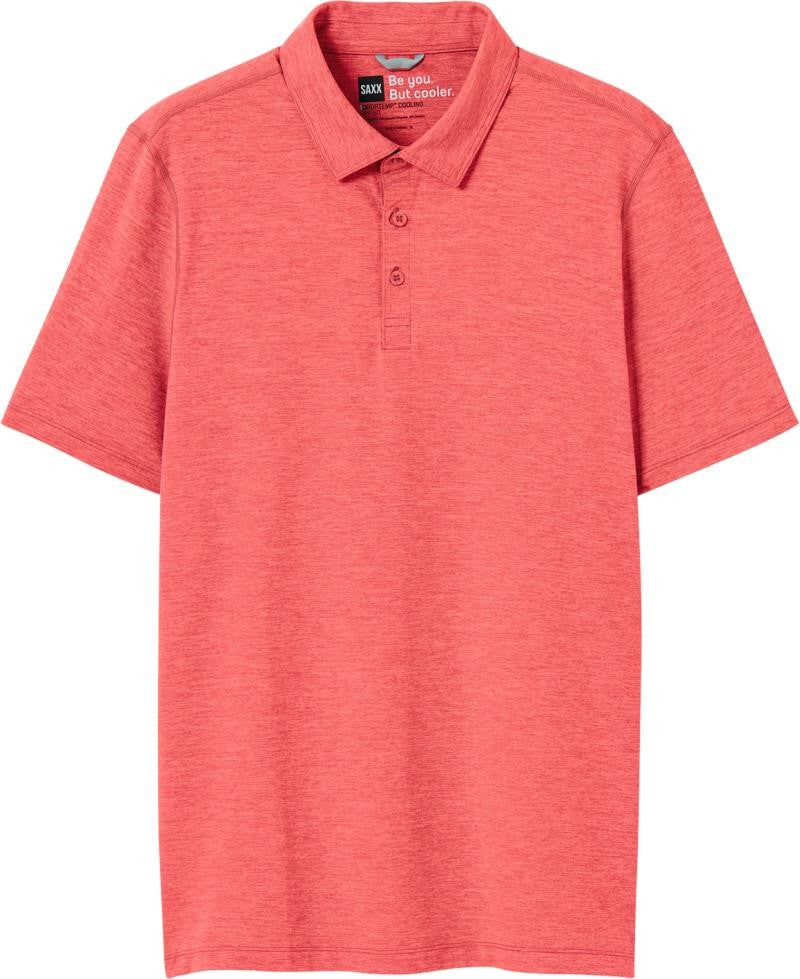 Droptemp All Day Cooling Polo - Mens - coral red heather 1