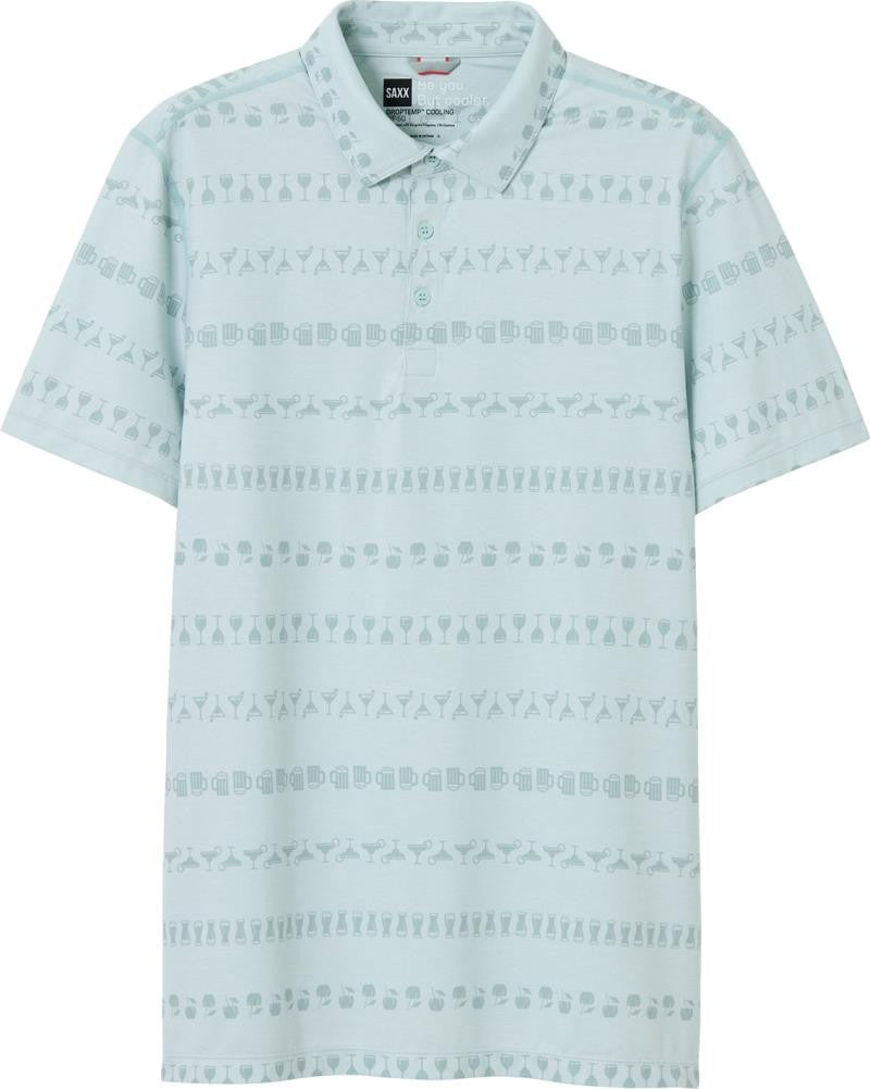 Droptemp All Day Cooling Polo - Mens - happy hour stripe-light blue 1