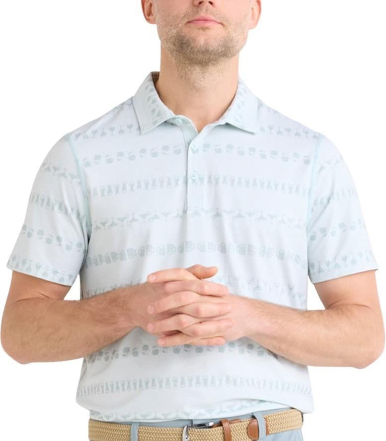Droptemp All Day Cooling Polo - Mens - happy hour stripe-light blue 1
