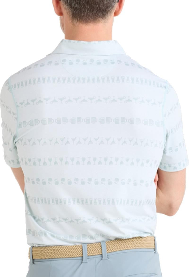 Droptemp All Day Cooling Polo - Mens - happy hour stripe-light blue 1