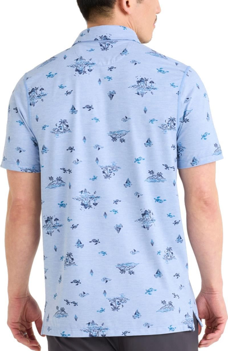Droptemp All Day Cooling Polo - Mens - island life-bel air blue 1