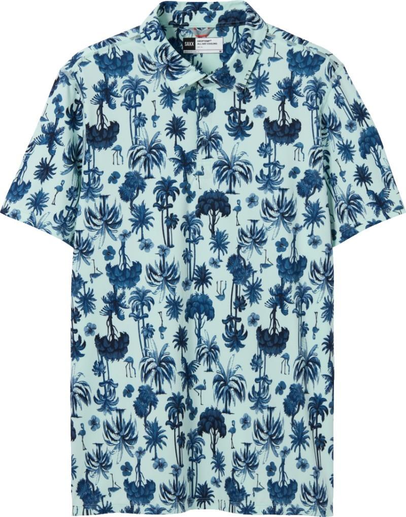 Droptemp All Day Cooling Polo - Mens - palm toile-mint 1