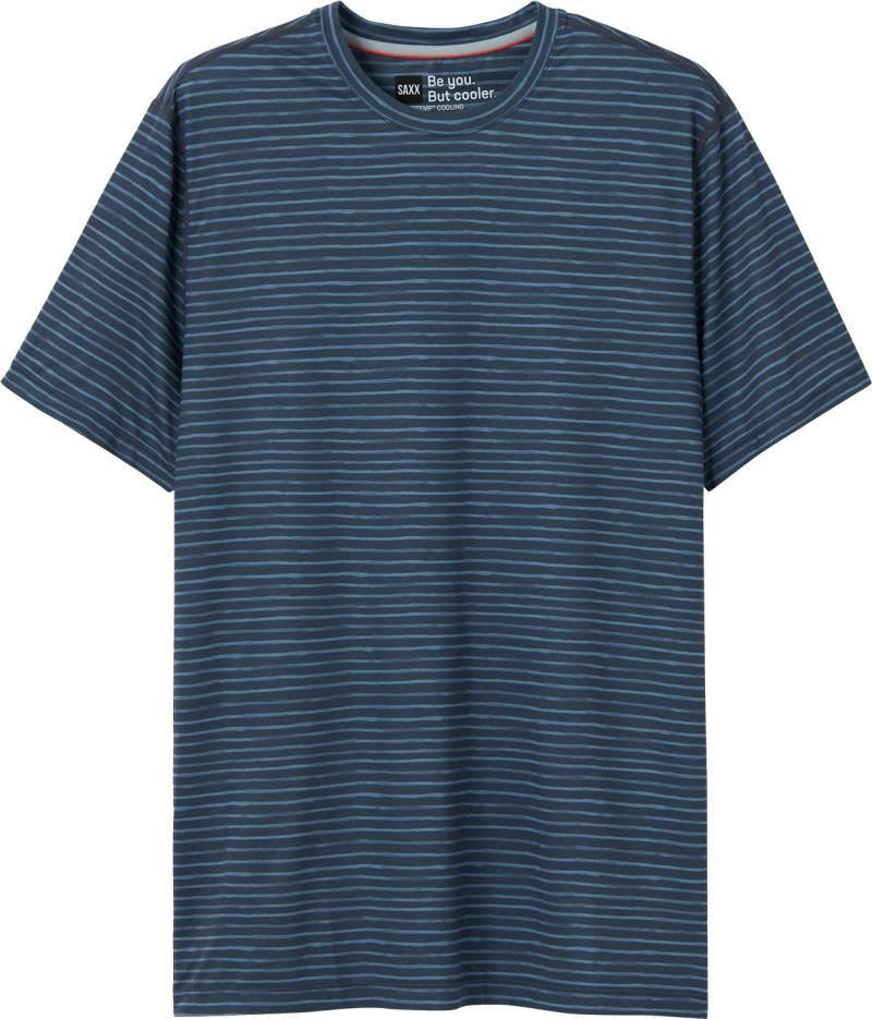 Droptemp All Day Cooling SS Tee - Mens - navy marker stripe 1