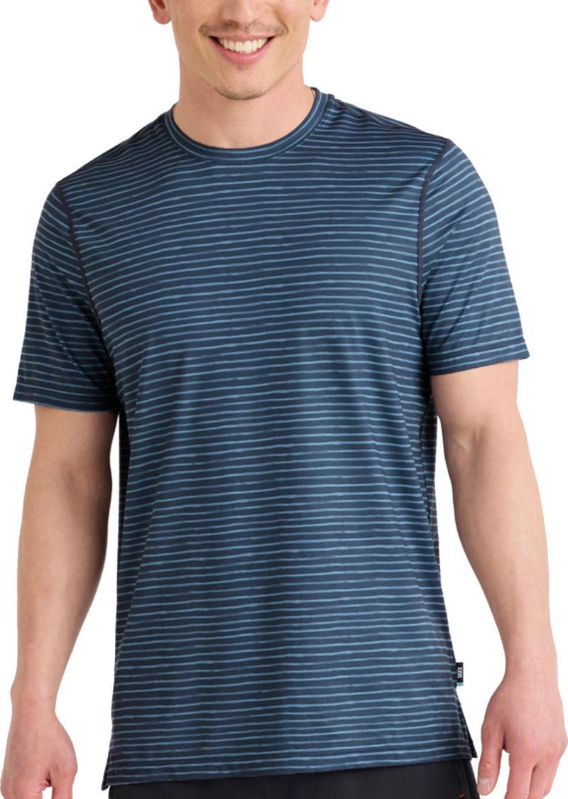 Droptemp All Day Cooling SS Tee - Mens - navy marker stripe 1