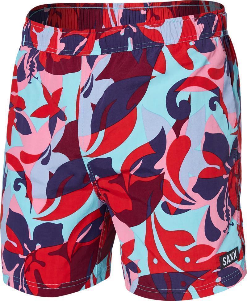 Go Coastal 2n1 Volley, 5" Inseam - Mens - Tropical Lens-Red Multi 1