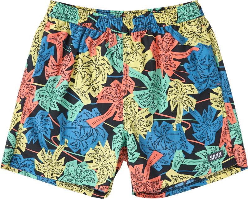 Go Coastal 2n1 Volley Shorts, 5" Inseam - Mens - palm fun-black 1