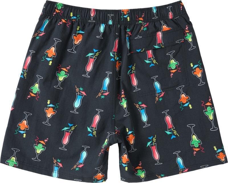 Go Coastal 2n1 Volley Shorts, 5" Inseam - Mens - swizzles & straws-black 1