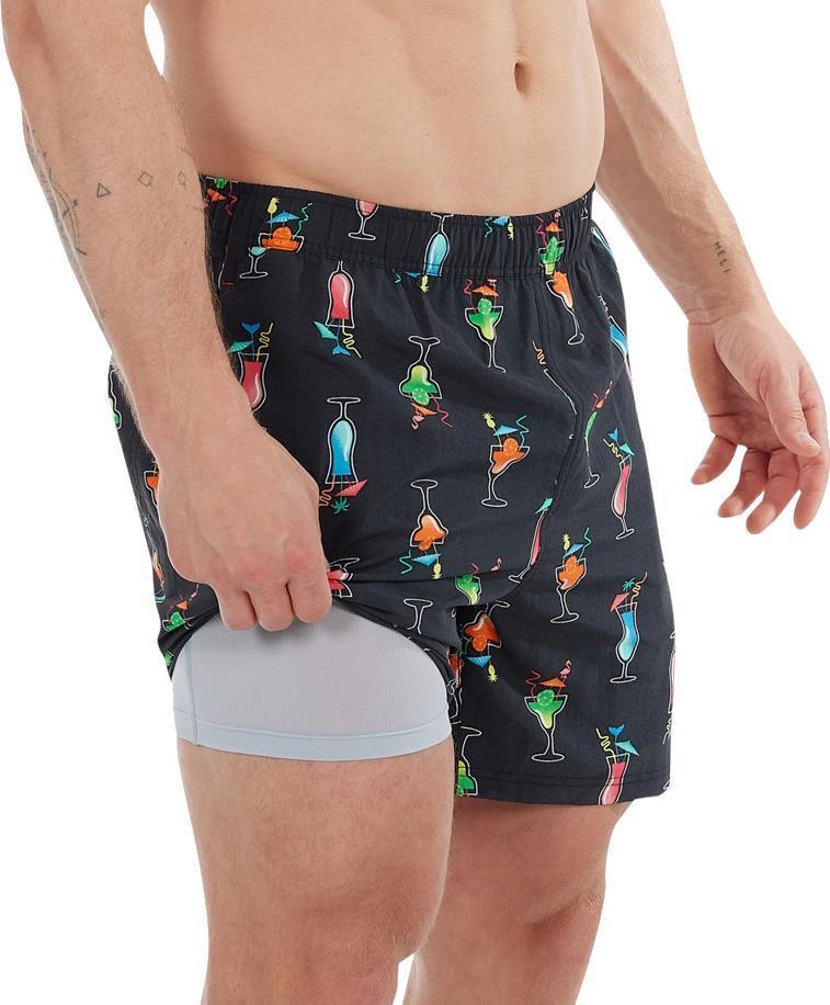 Go Coastal 2n1 Volley Shorts, 5" Inseam - Mens - swizzles & straws-black 1