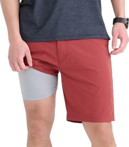 Go To Town 2n1 Shorts, 8” Inseam - Mens - Red Clay 3