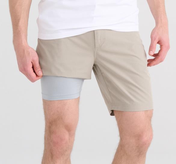 Go To Town 2n1 Shorts, 8” Inseam - Mens - Vintage Khaki 3