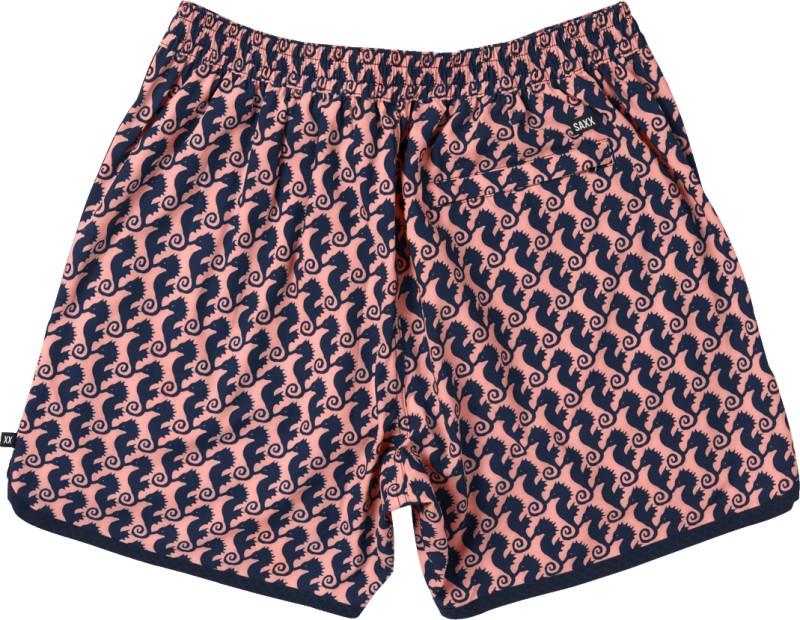 Harbormaster 2n1 Trunks, 5" Inseam - Mens - seahorse chain-light coral 1
