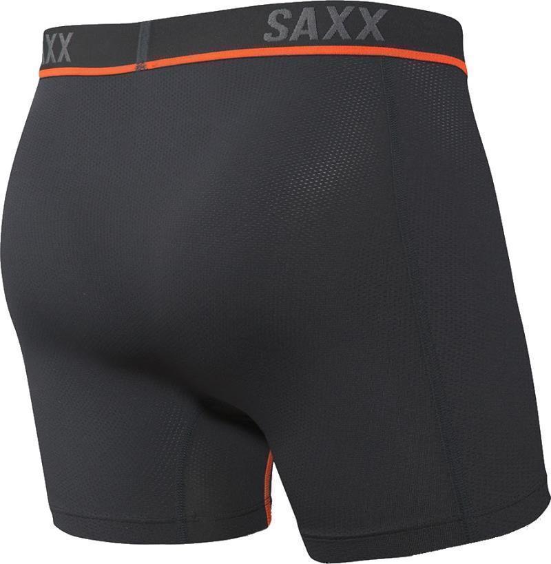 Kinetic Light-Compression Mesh Boxer Brief, 5" Inseam - Mens - Black / Vermillion 2