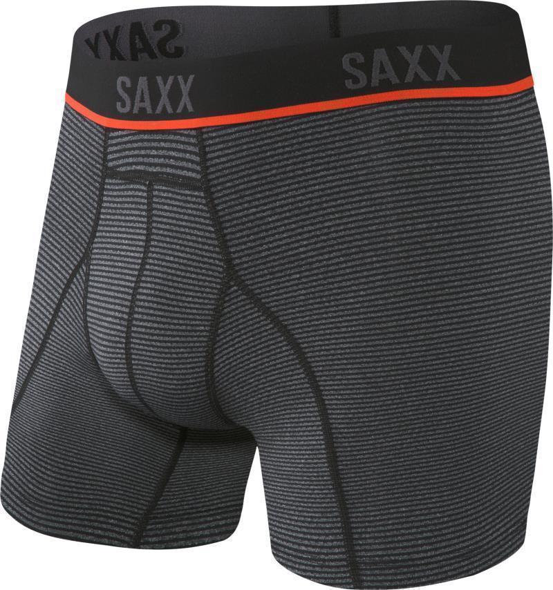 Kinetic Light-Compression Mesh Boxer Brief, 5" Inseam - Mens - Grey Feed Stripe 1
